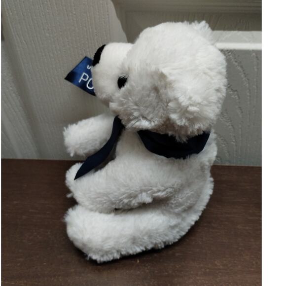 United Airlines POLARIS First to Fly Ursa White Polar Bear Blue Ribbon Plushie - Picture 2 of 7